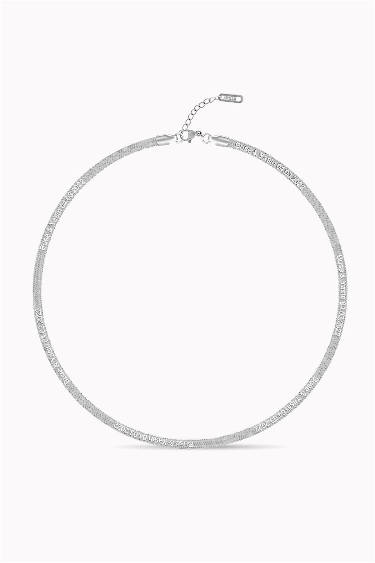 İtalyan Ezme Zincir Kolye  Atelier Duygu.