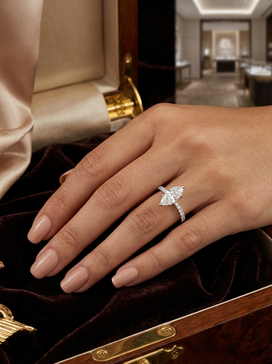 1.4CT | Marquise Cut Eternity Yüzük