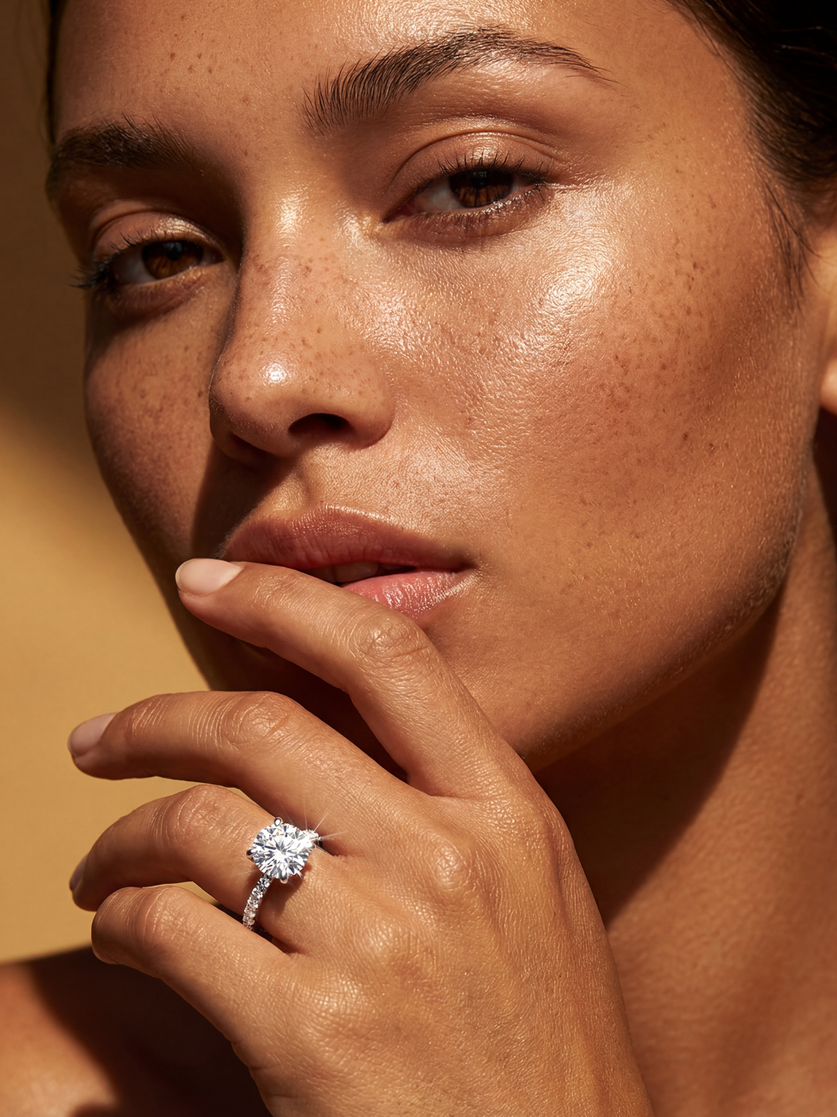 4.0CT | 4 Prong Setting Stone-Set Solitaire Ring