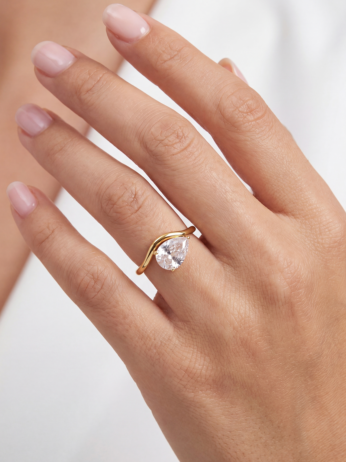 Celeste Pear Cut Ring
