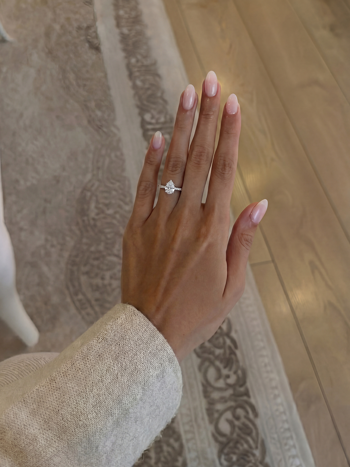 1.0CT | Pear Cut Eternity Ring