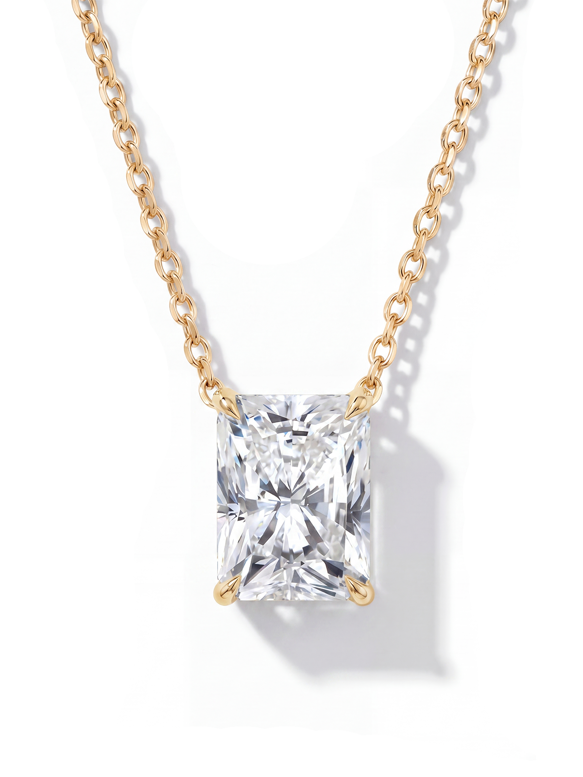 Radiant Cut Solitaire Necklace