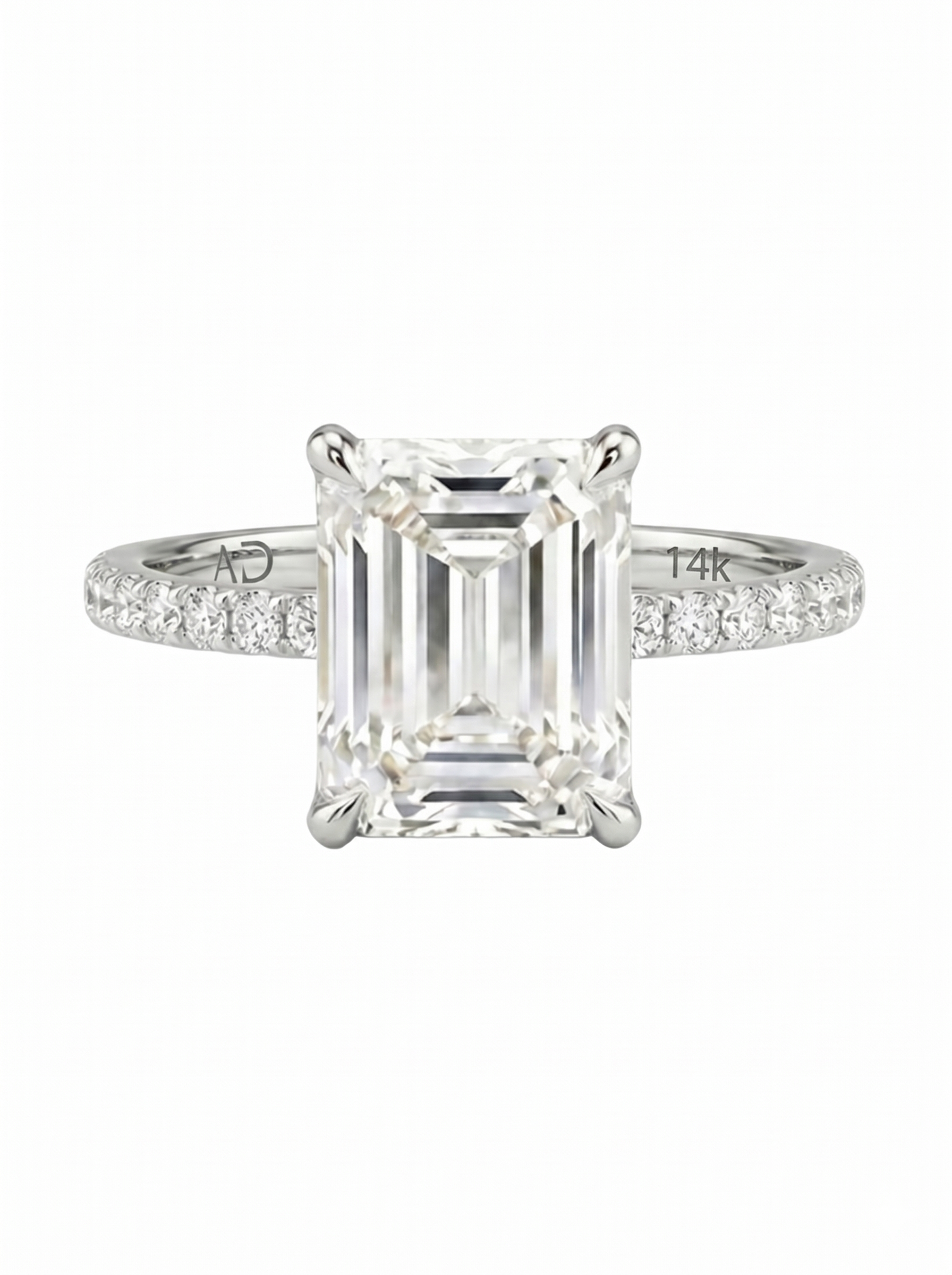 2.5CT | Emerald Cut Style Stone-Set Ring
