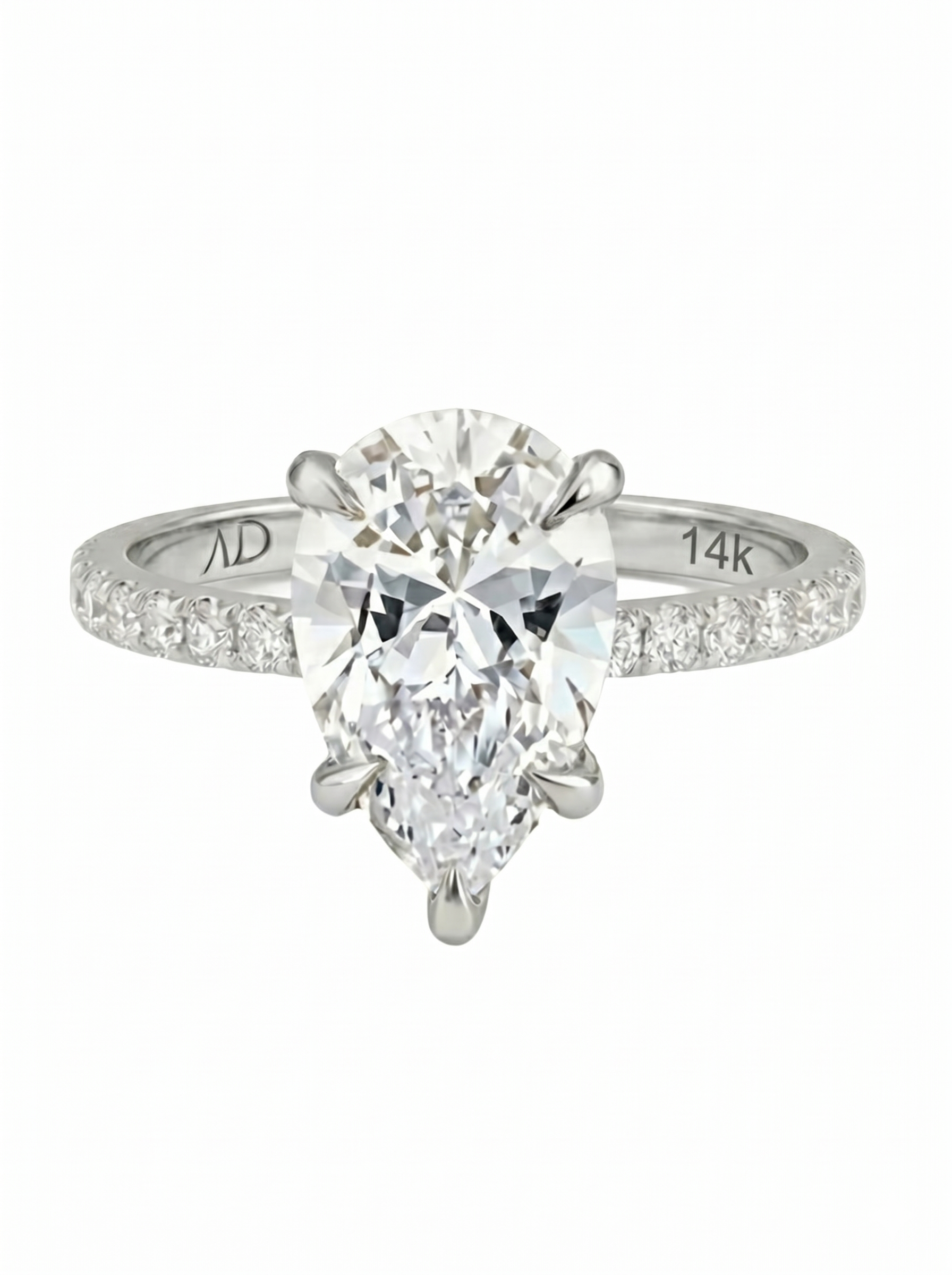 3.0CT | Pear Cut Style Stone-Set Ring