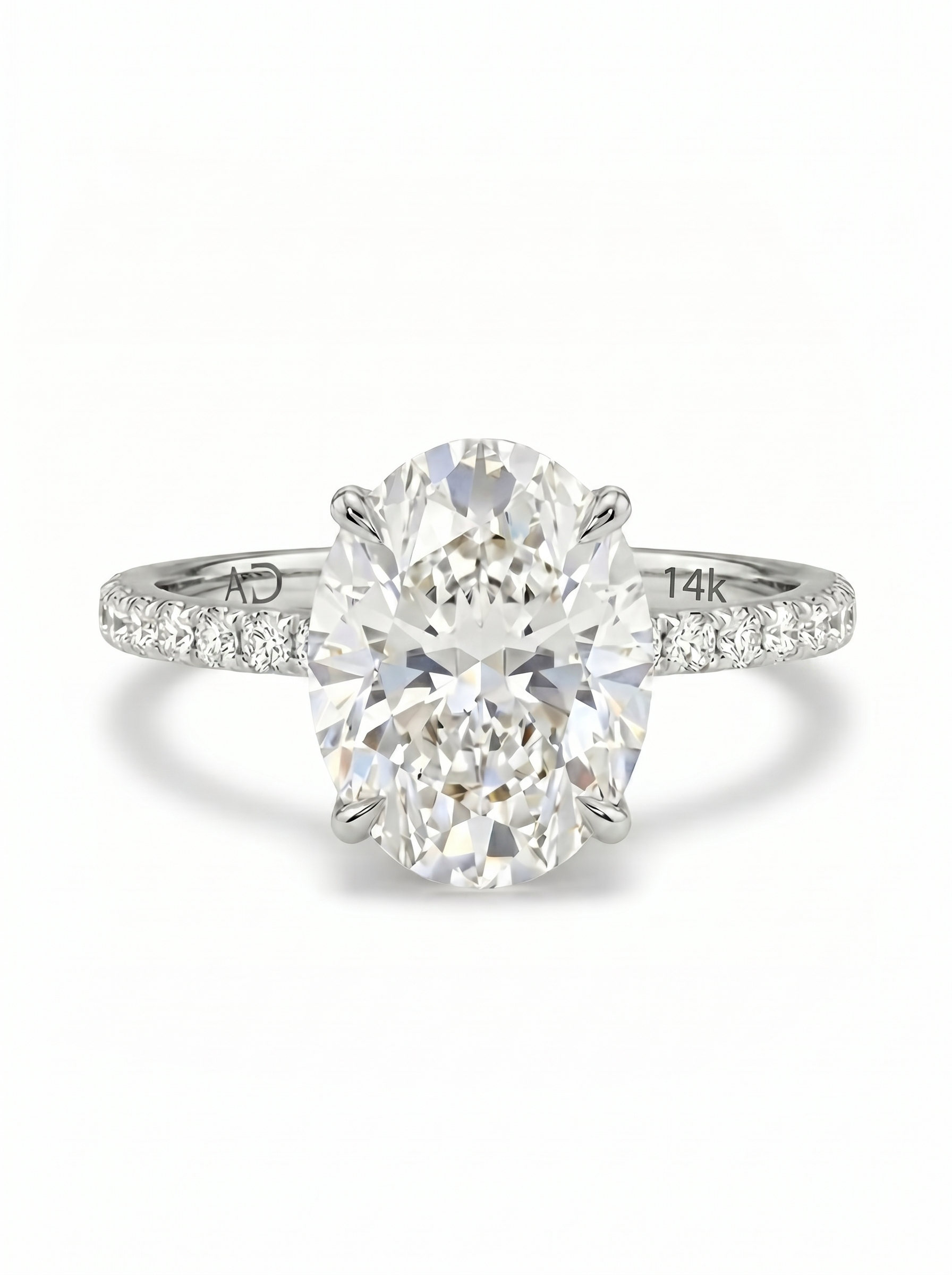2.3CT | Oval Cut Style Stone-Set Ring