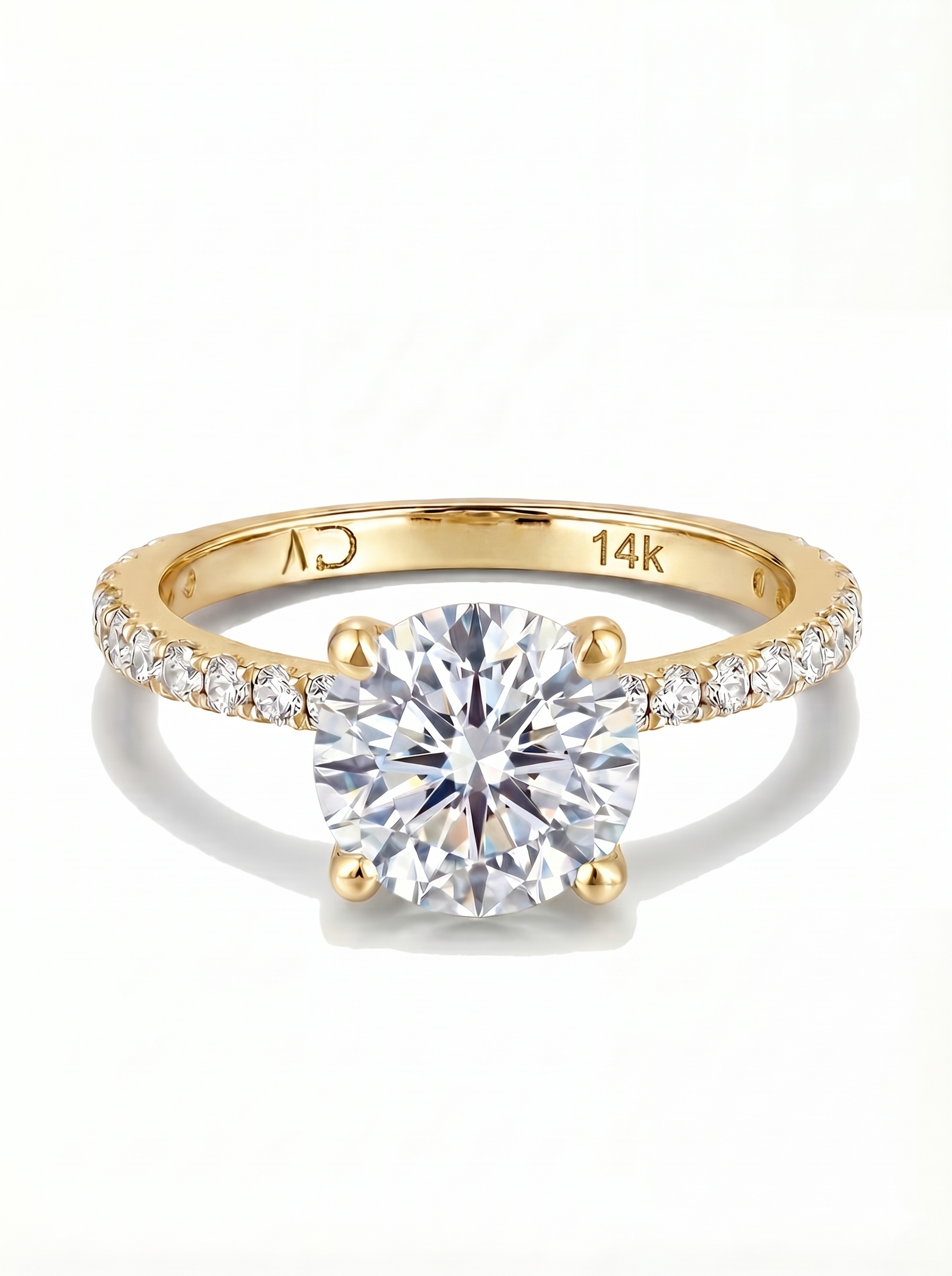 2.0CT | 4 Prong Setting Stone-Set Solitaire Ring