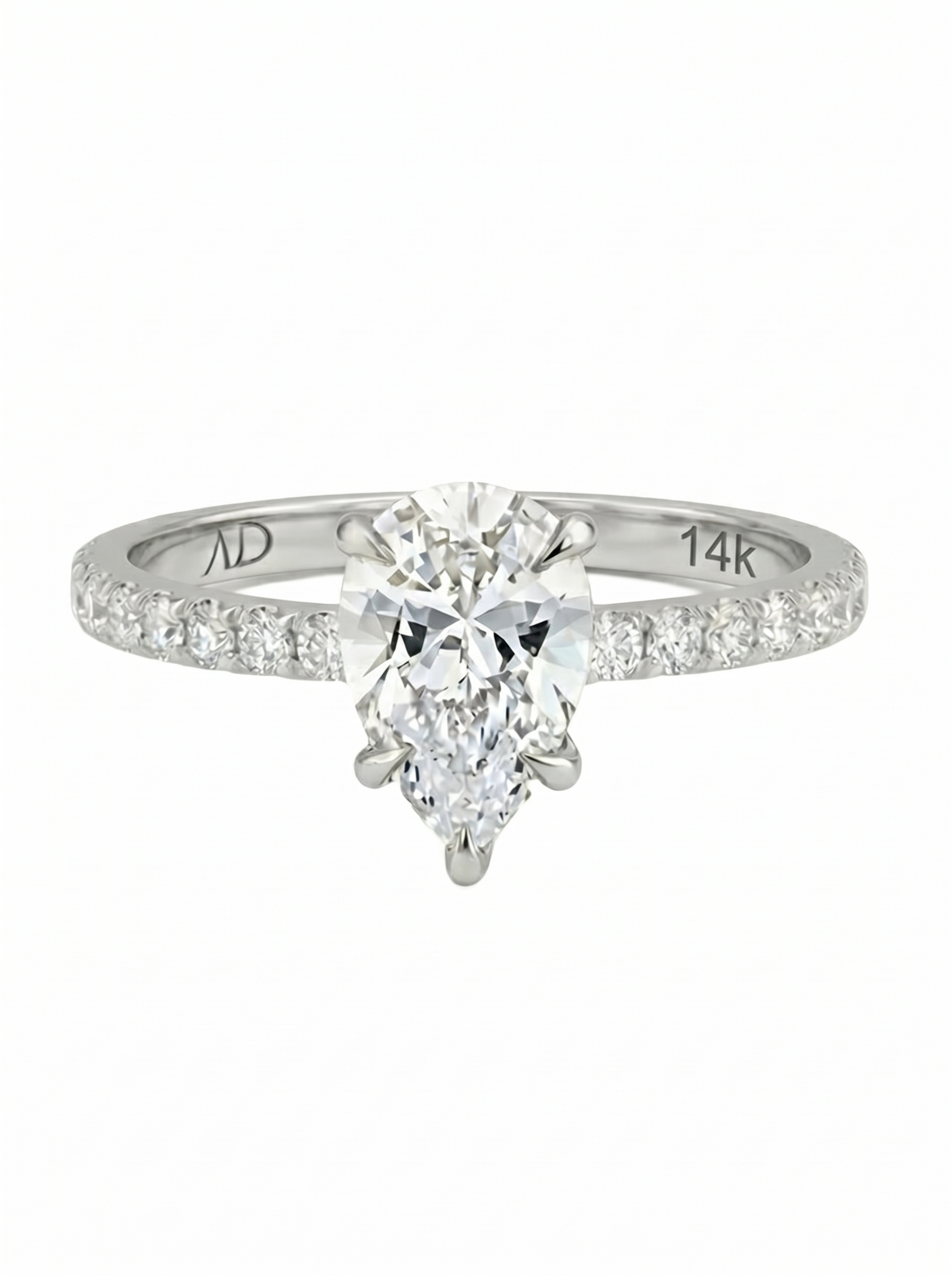 2.0CT | Pear Cut Style Stone-Set Ring