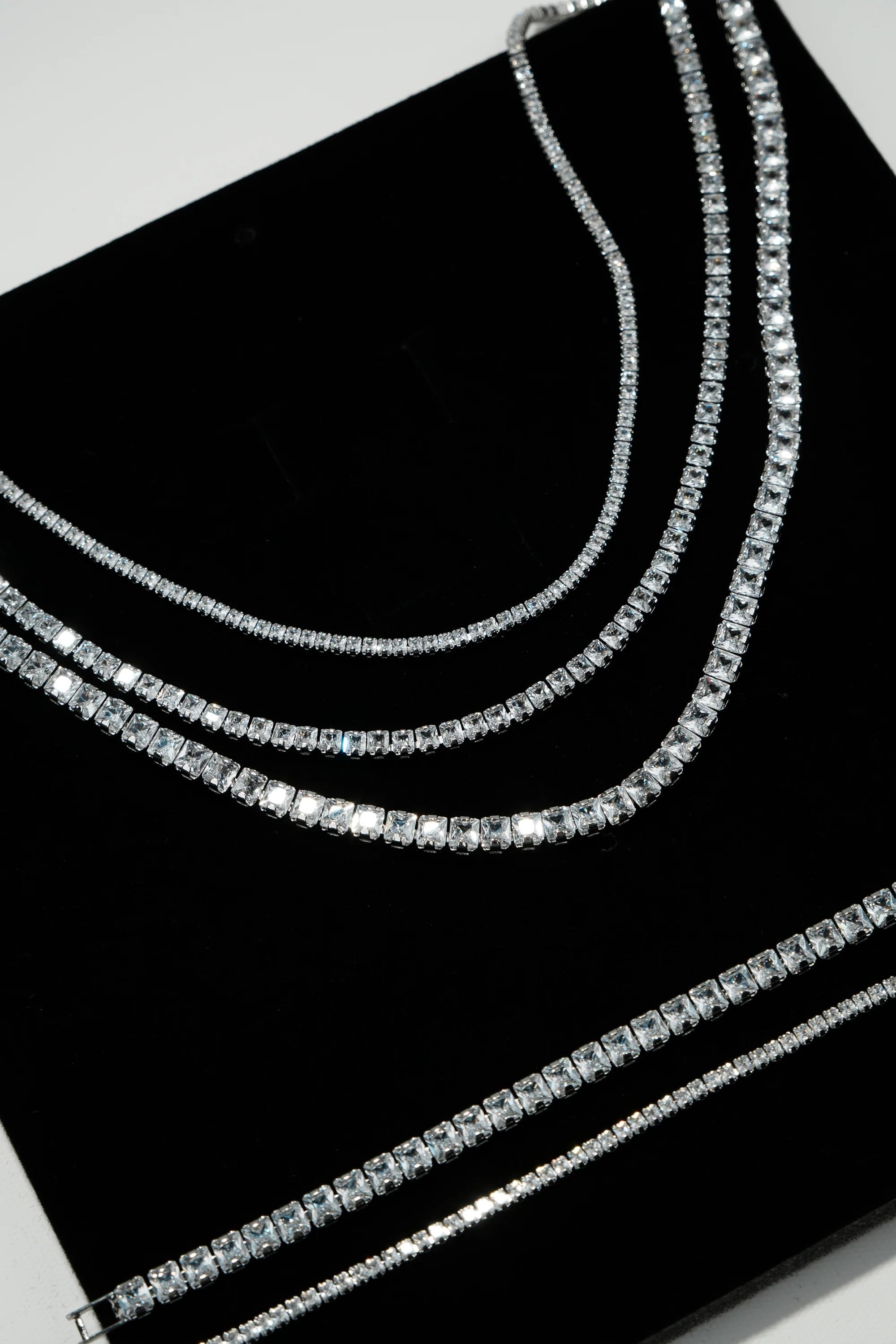 3MM | Choker Princess Cut Tennis Necklace
