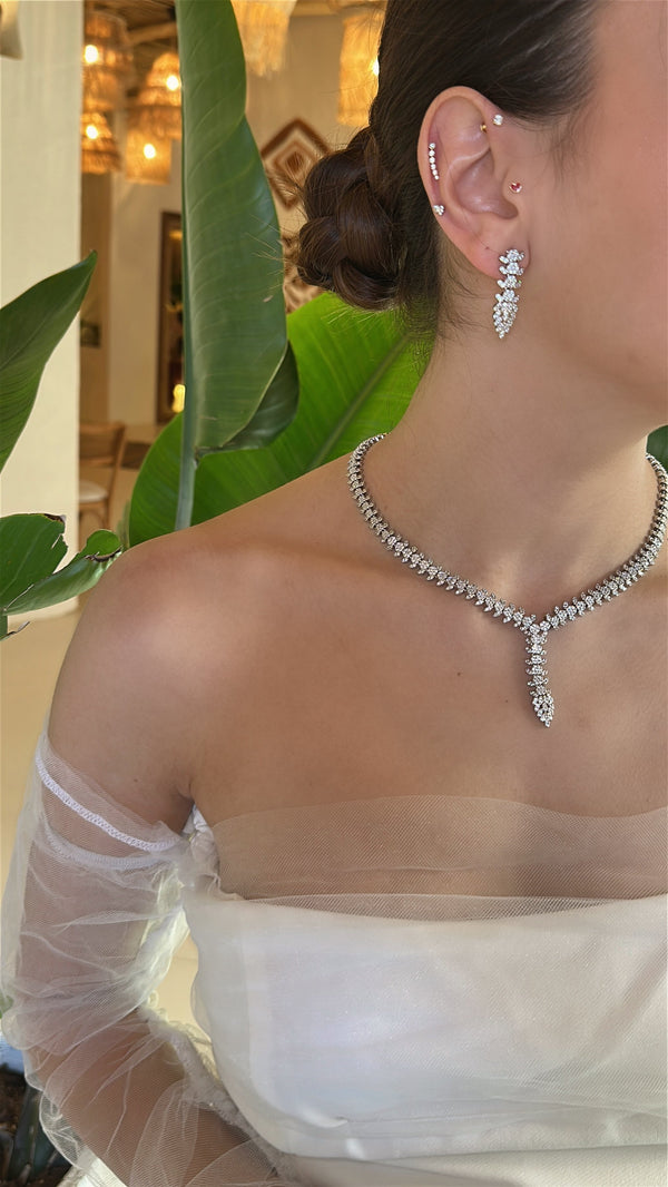 Calire Kolye - Küpe - Bileklik - Yüzük Set  Atelier Duygu.