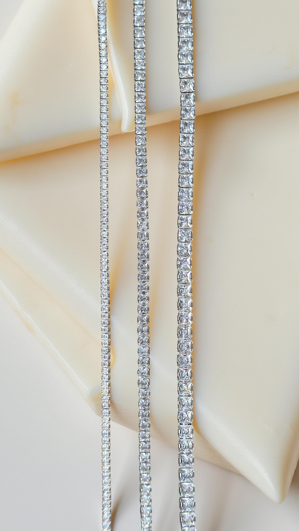 2MM | Choker Princess Cut Su Yolu Kolye |   Luxury Jewelry by  Atelier Duygu.