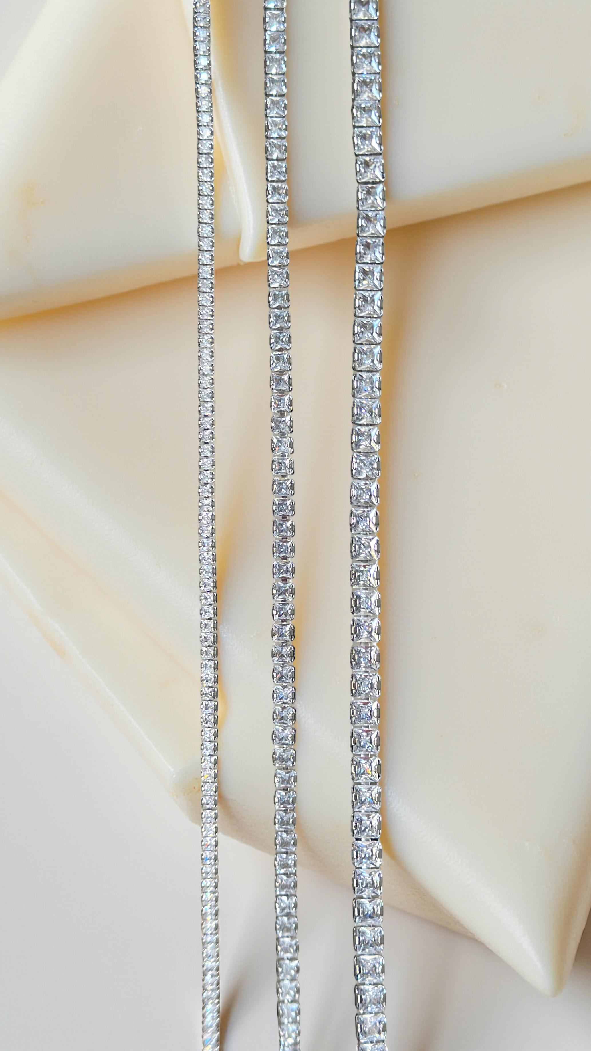 4MM | Choker Princess Cut Su Yolu Kolye |   Luxury Jewelry by  Atelier Duygu.