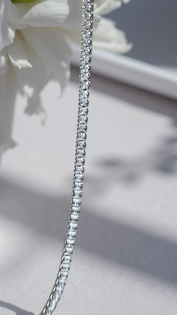 2MM | Choker Princess Cut Su Yolu Kolye |   Luxury Jewelry by  Atelier Duygu.