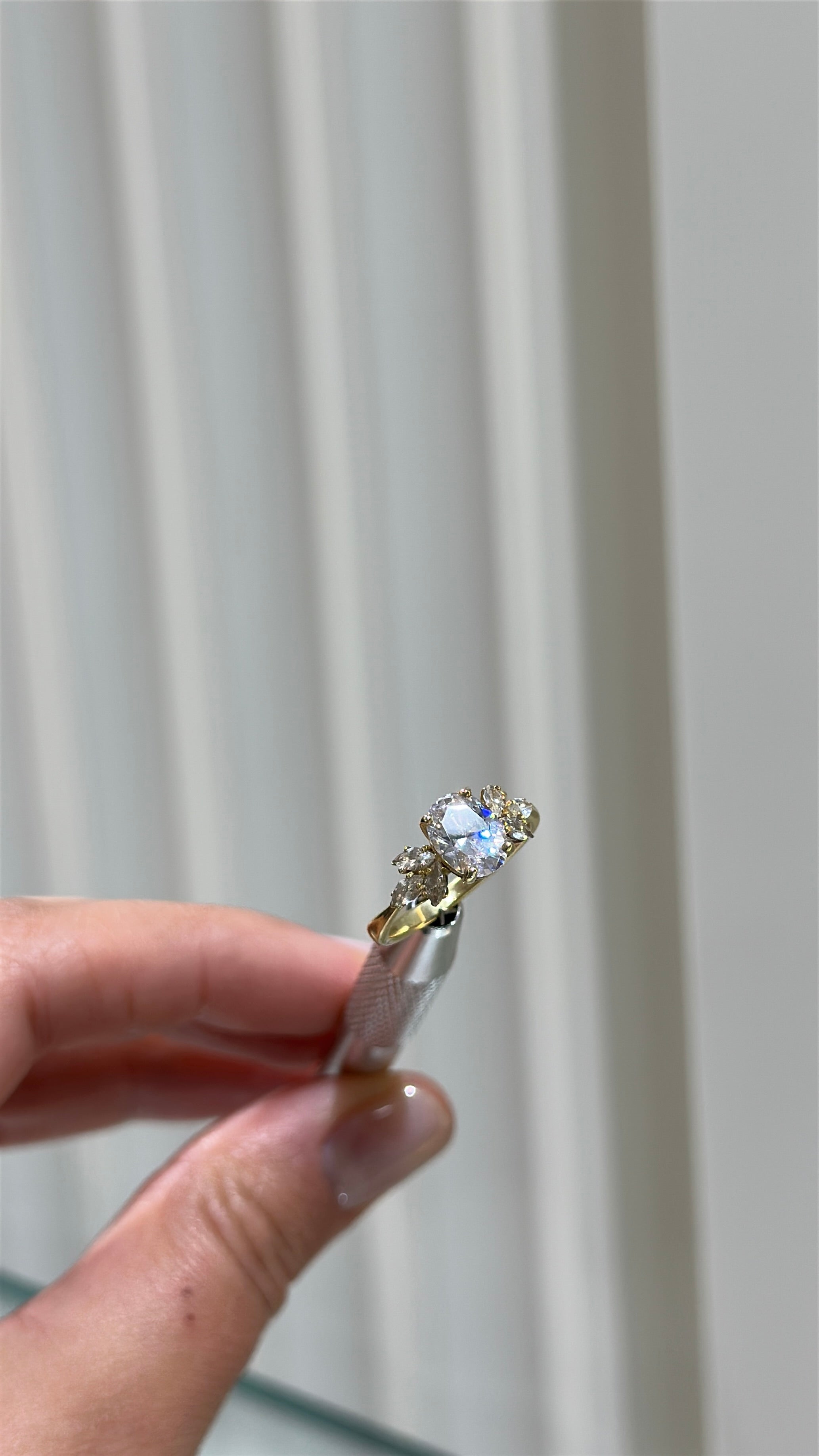 2.3CT | Oval Cut Floral Eternity Ring