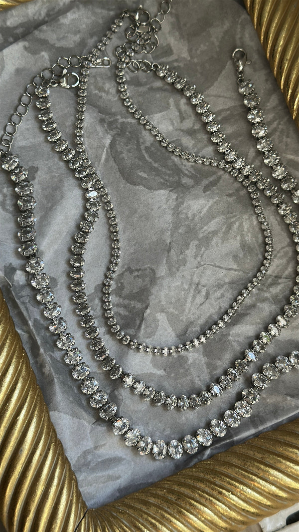 3MM | Choker Oval Cut Su Yolu Kolye