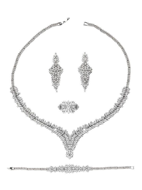 Harper Kolye - Küpe - Bileklik - Yüzük Set