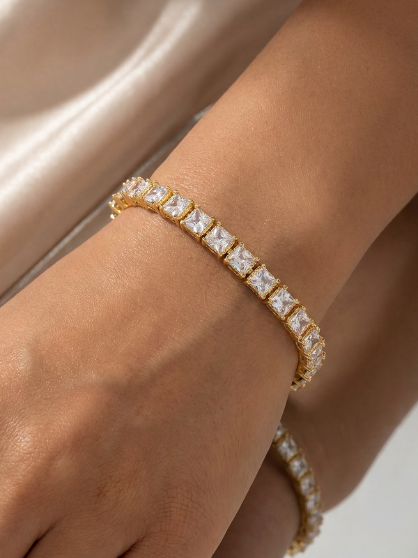 4MM | Princess Cut Tennis Bracelet