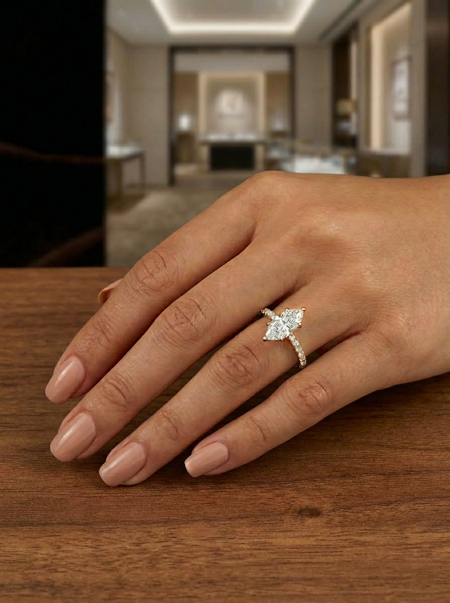 1.4CT | Marquise Cut Style Stone-Set Ring