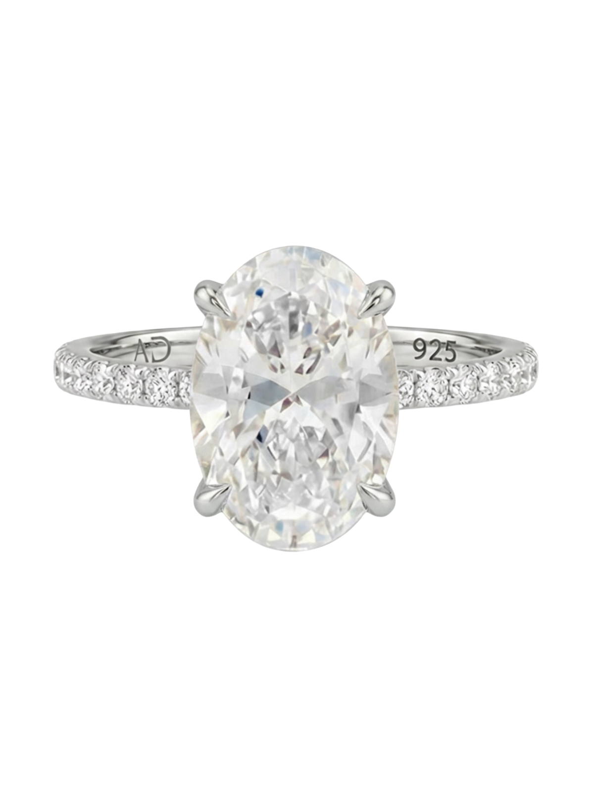 3.2CT | Oval Cut Eternity Yüzük