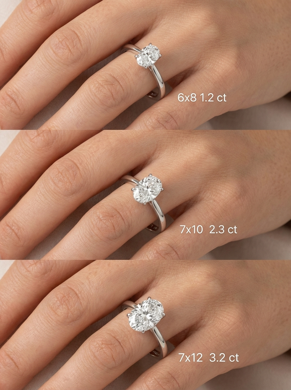 Zamansız ve lüks tasarımı ile 2.3CT Oval Cut Yüzük, her anınıza şıklık katmaya hazır.
