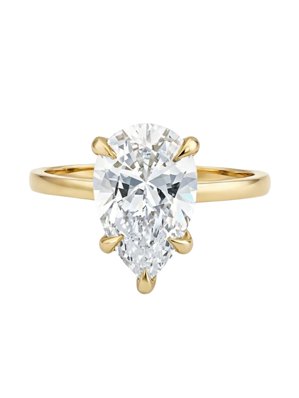 3.0CT Pear Cut Yüzük zarif tasarımı ile göz alıcı bir ışıltıya sahip, 925 ayar gümüşten yapılmıştır.