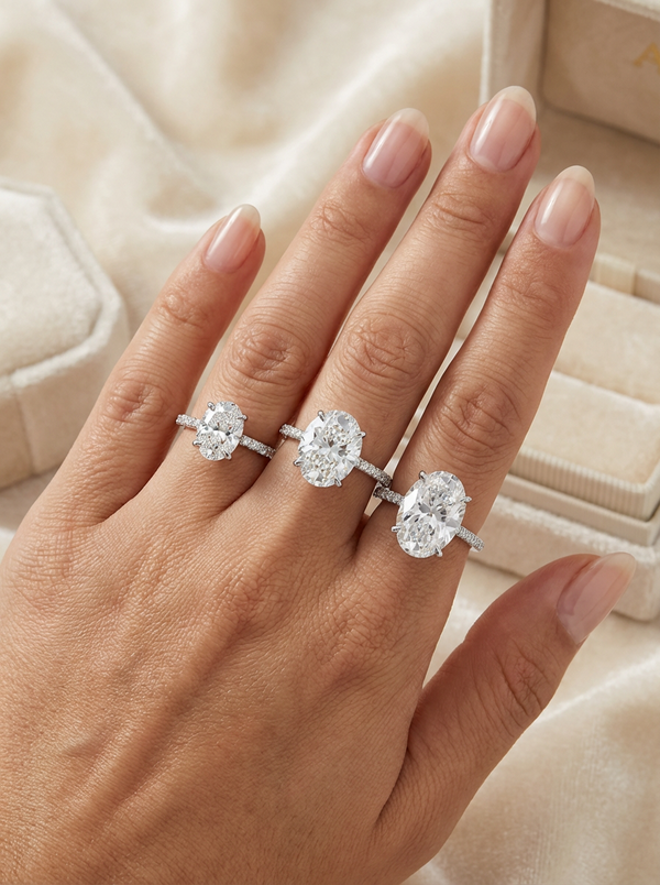 1.2CT | Oval Cut Eternity Yüzük