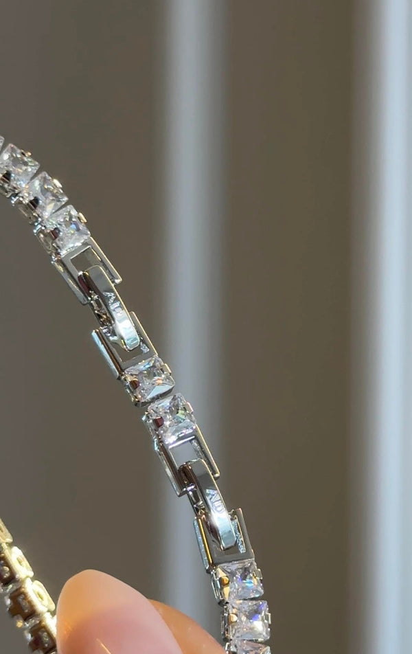 4MM | Princess Cut Su Yolu Bileklik |   Luxury Jewelry by  Atelier Duygu.