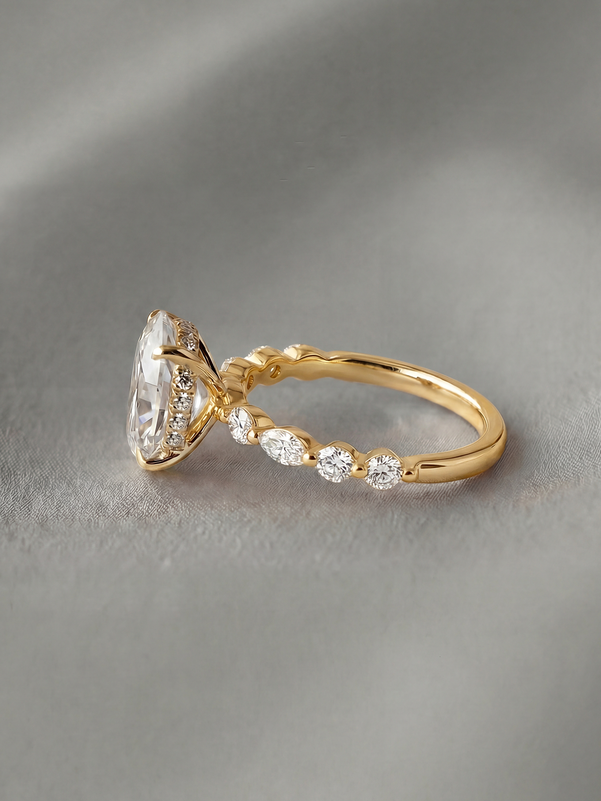 2.3CT | Oval Cut Flora Eternity Ring