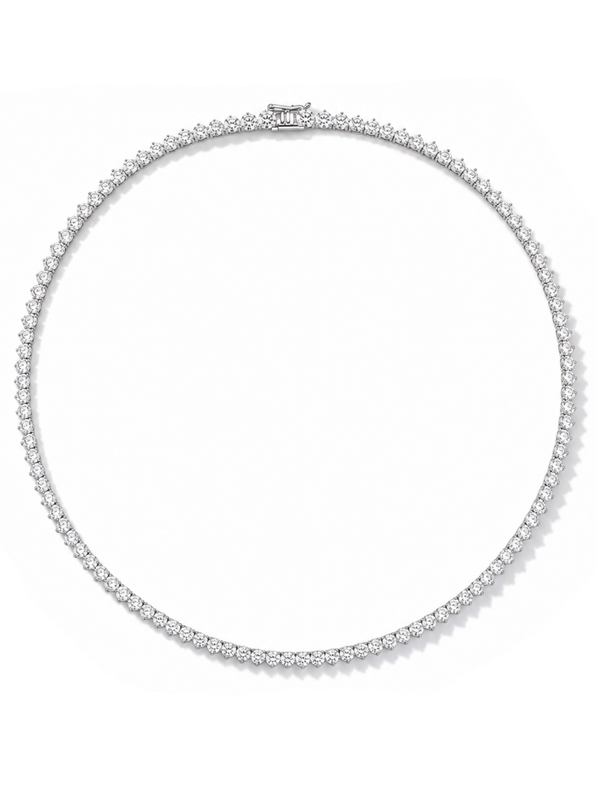 3MM | Cast 3-Prong Tennis Necklace