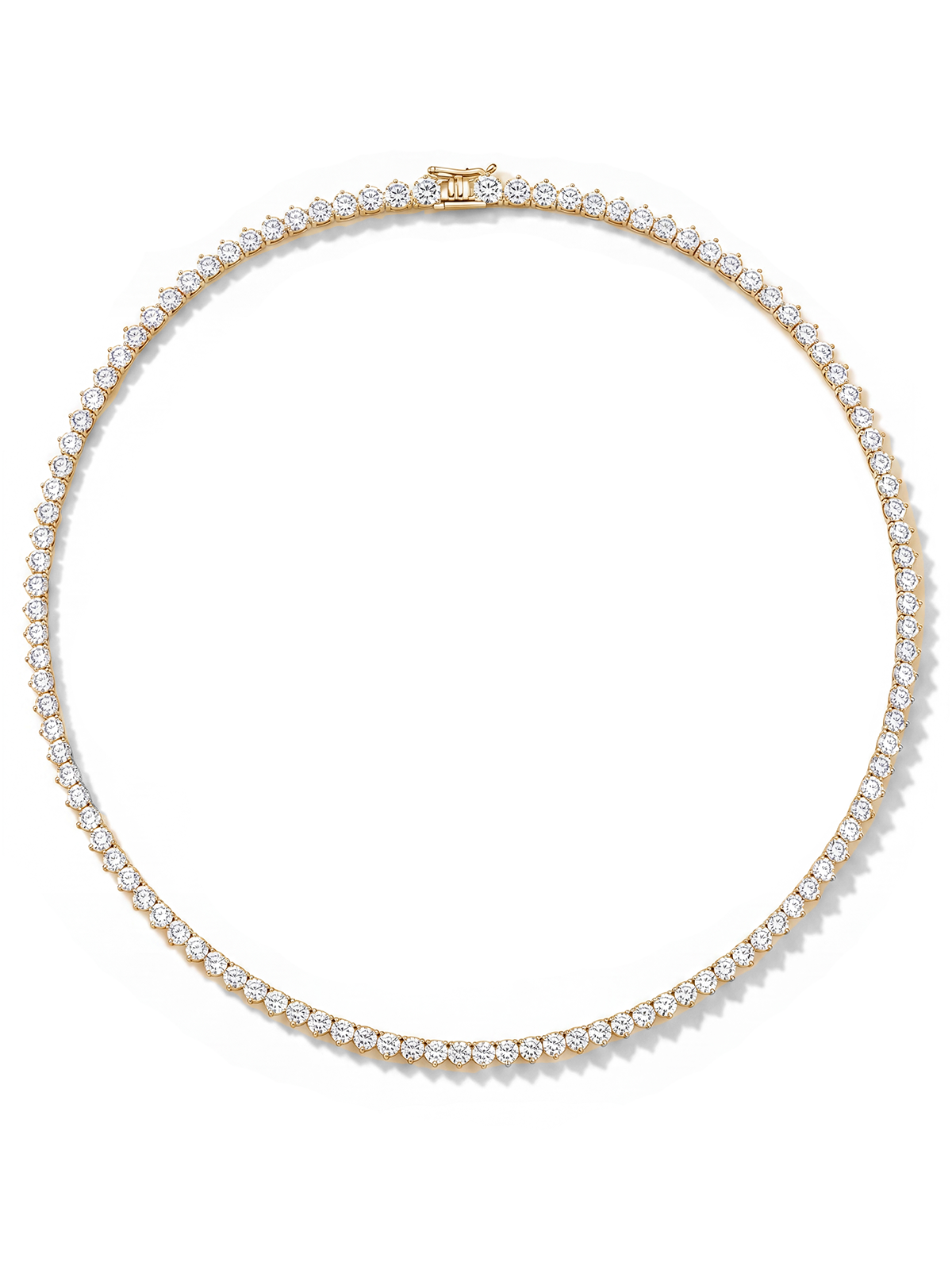 3MM | Cast 3-Prong Tennis Necklace