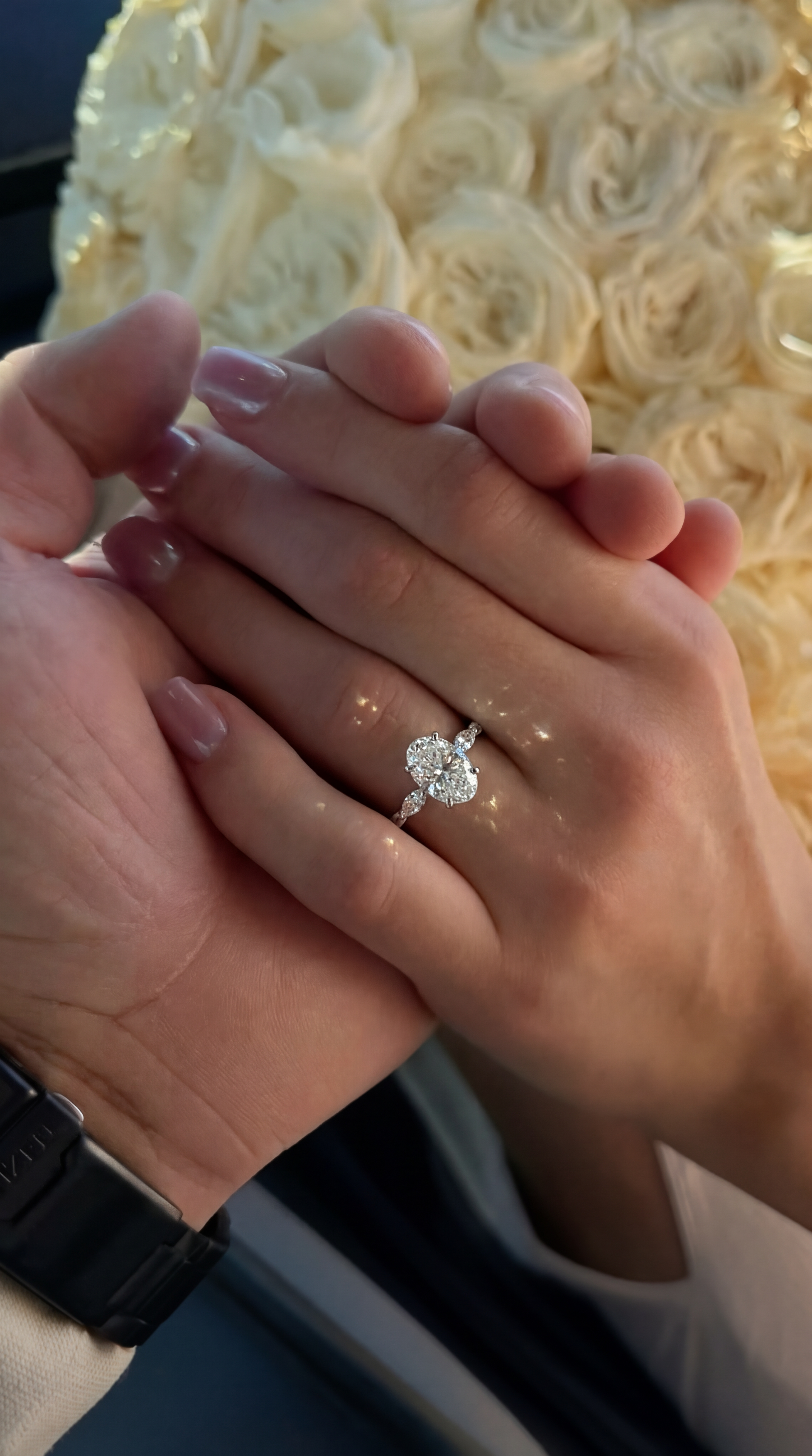 2.3CT | Oval Cut Flora Eternity Ring