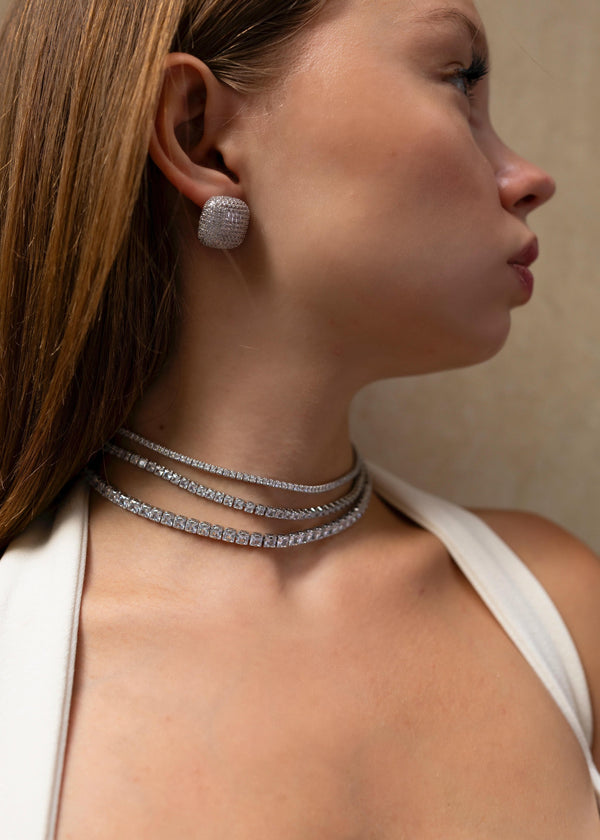 2MM | Choker Princess Cut Su Yolu Kolye |   Luxury Jewelry by  Atelier Duygu.