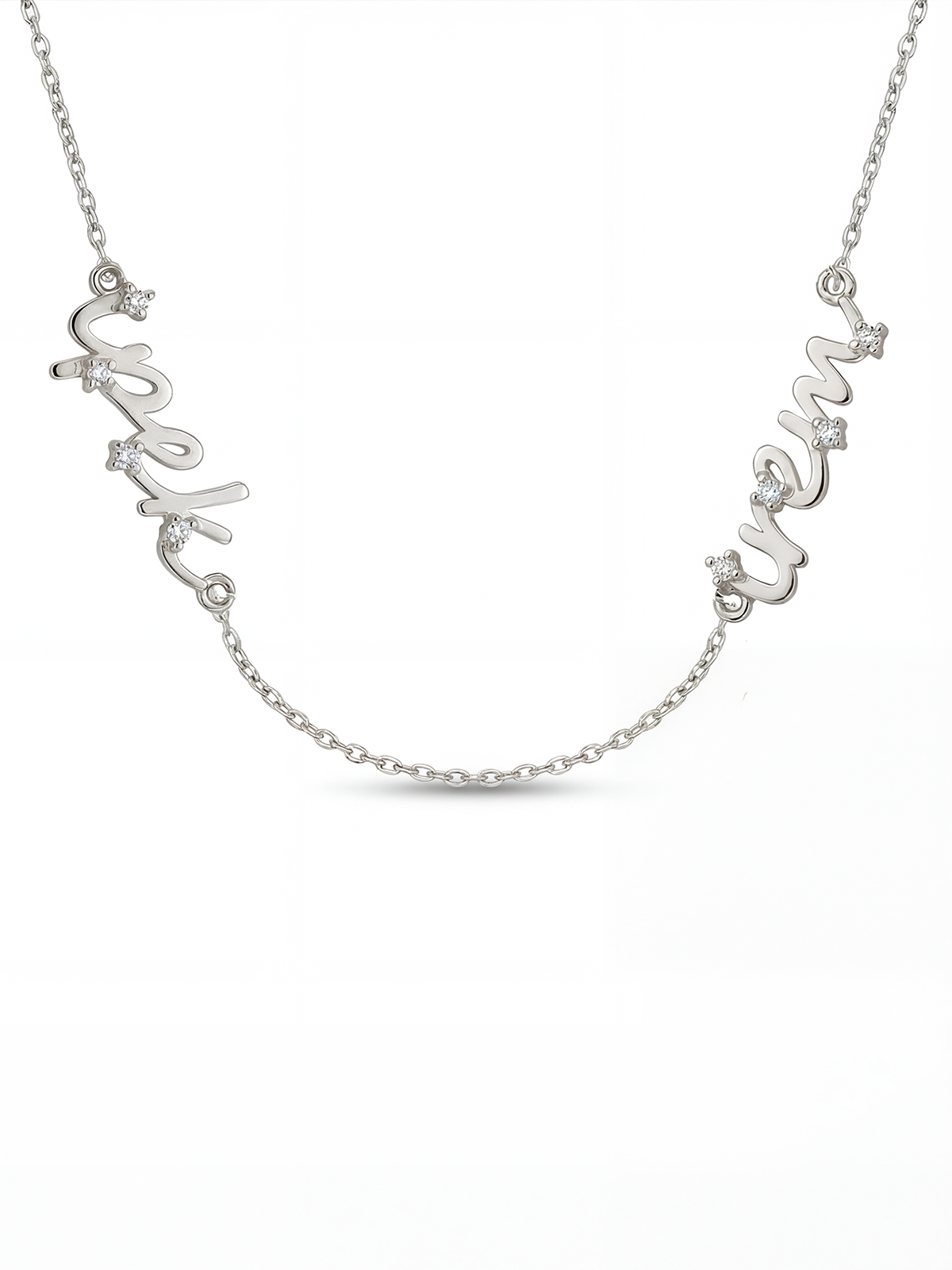 Valea Stone Embellished Name Necklace