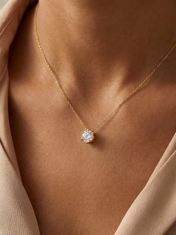 Solitaire Single Stone Necklace