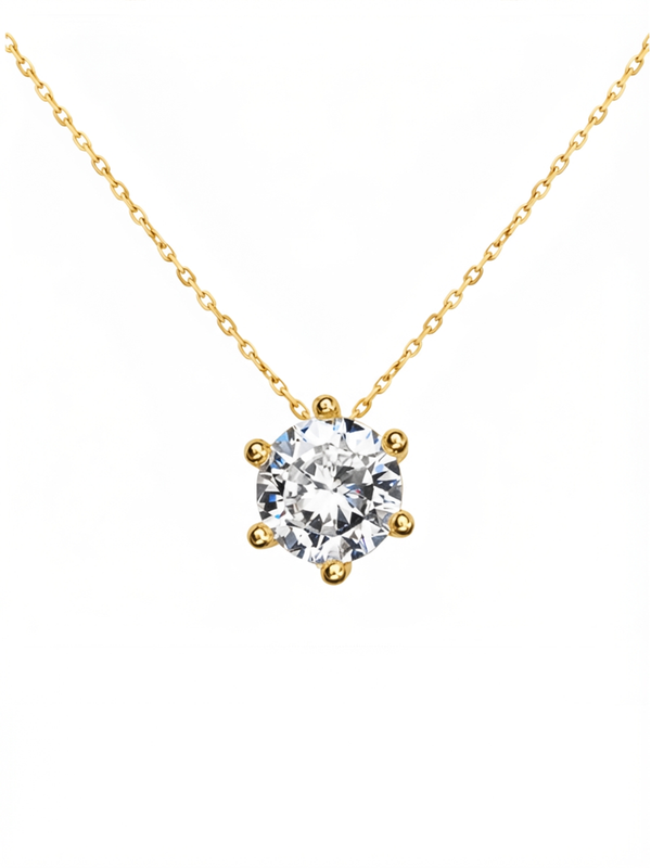 Solitaire Single Stone Necklace