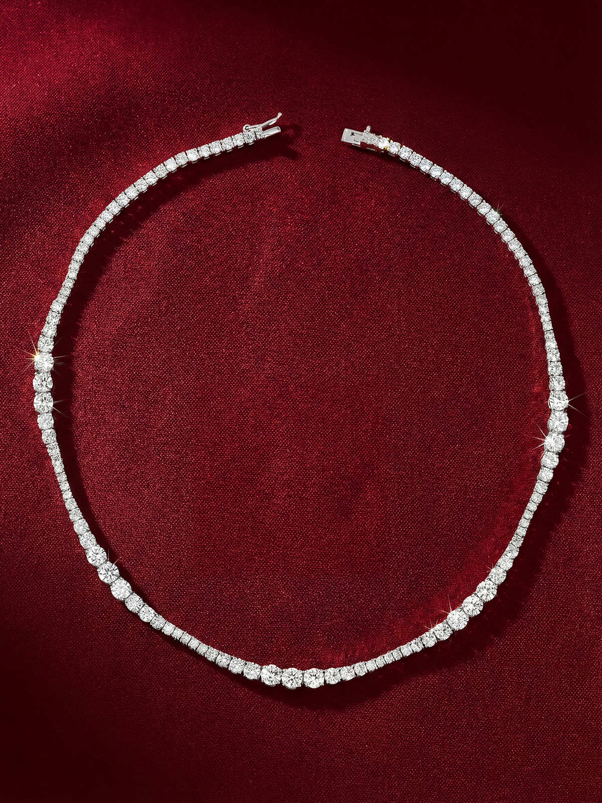 Transitional Draft Tennis Necklace