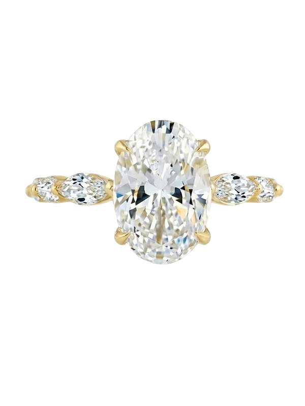 2.3CT | Oval Cut Flora Eternity Yüzük