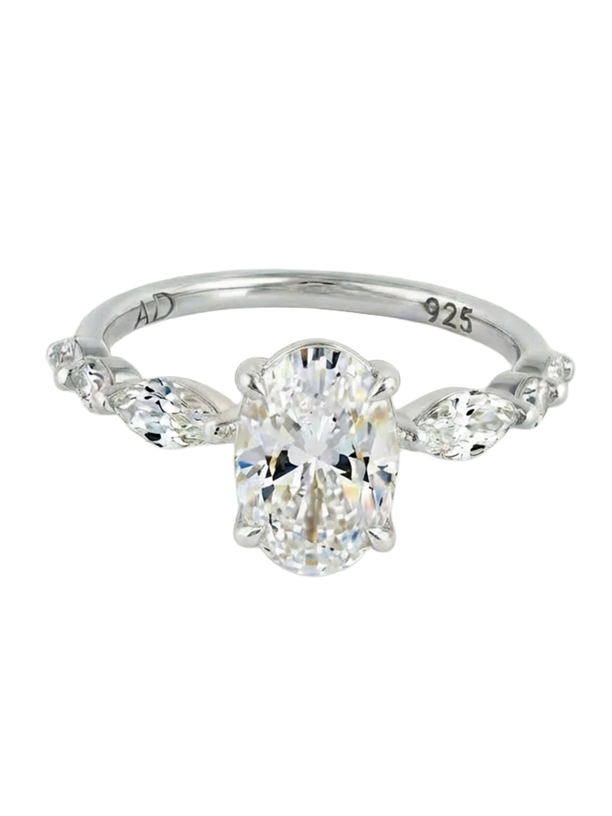 2.3CT | Oval Cut Flora Eternity Yüzük