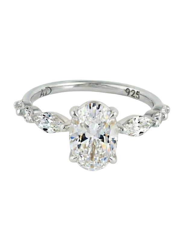 2.3CT | Oval Cut Flora Eternity Yüzük