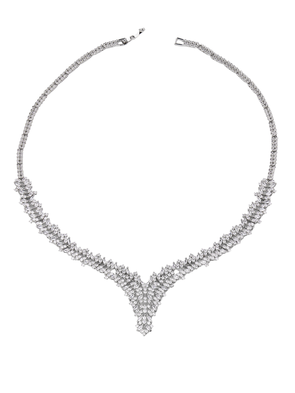 Zamansız şıklığı modern bir yorumla buluşturan Harper Kolye, Küpe, Bileklik, Yüzük Set, kararmaya dayanıklı rodyum kaplama ile zarif bir görünüm sunar.